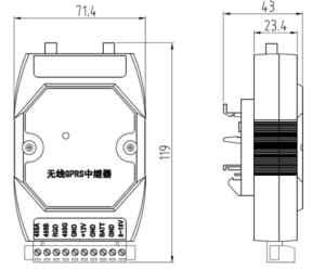 ZW1814无线GPRS中继器说明书